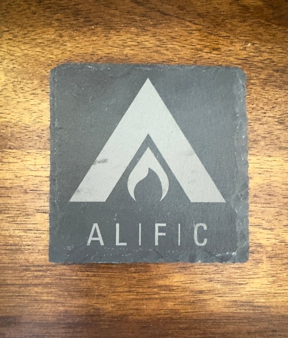 Slate Coasters — Classic Logo