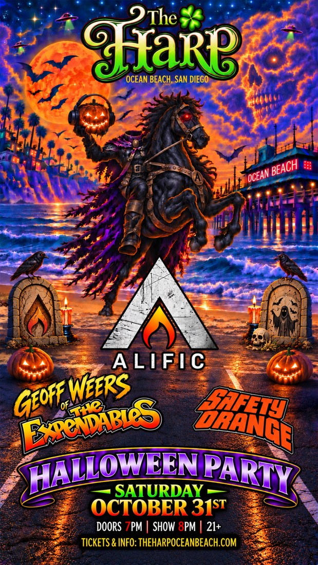 Halloween Party — The Harp · Oct 31 — Foil Concert Poster, Signed