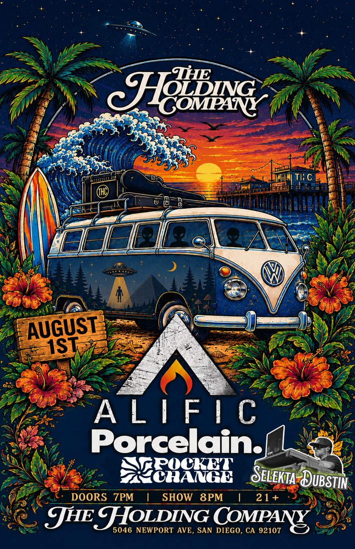 Live at The Holding Company — Aug 1 — Foil Concert Poster, Signed