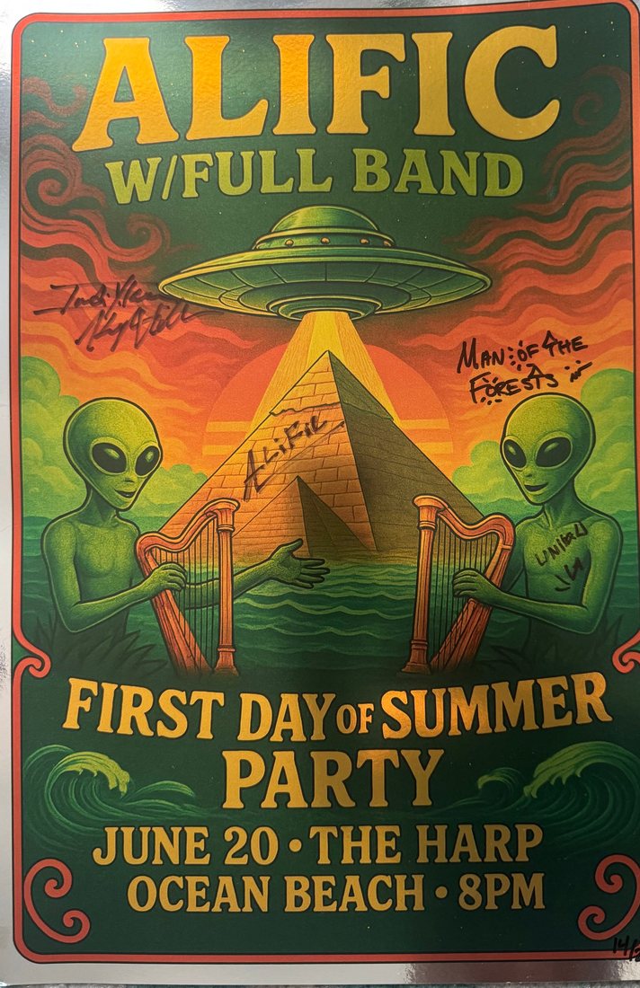 Live at The Harp — Foil Concert Poster, Signed