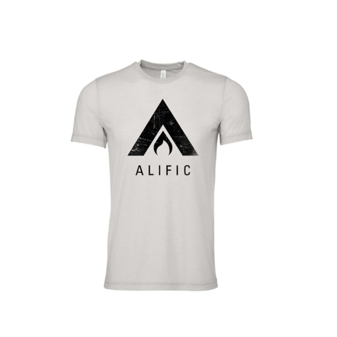 Alific Logo Tee — Heather Cement
