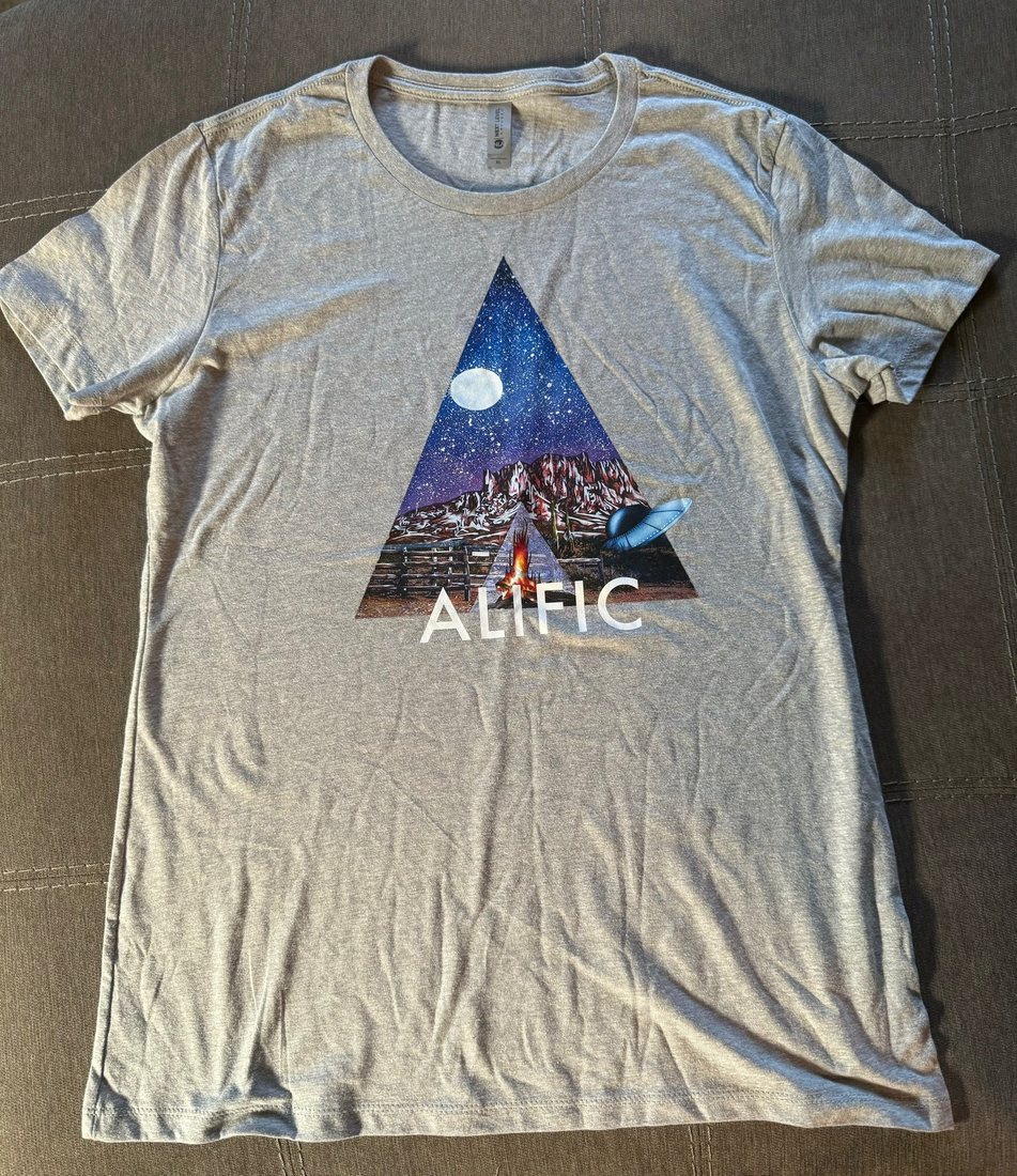 Space Alien Tee — Grey, Womens