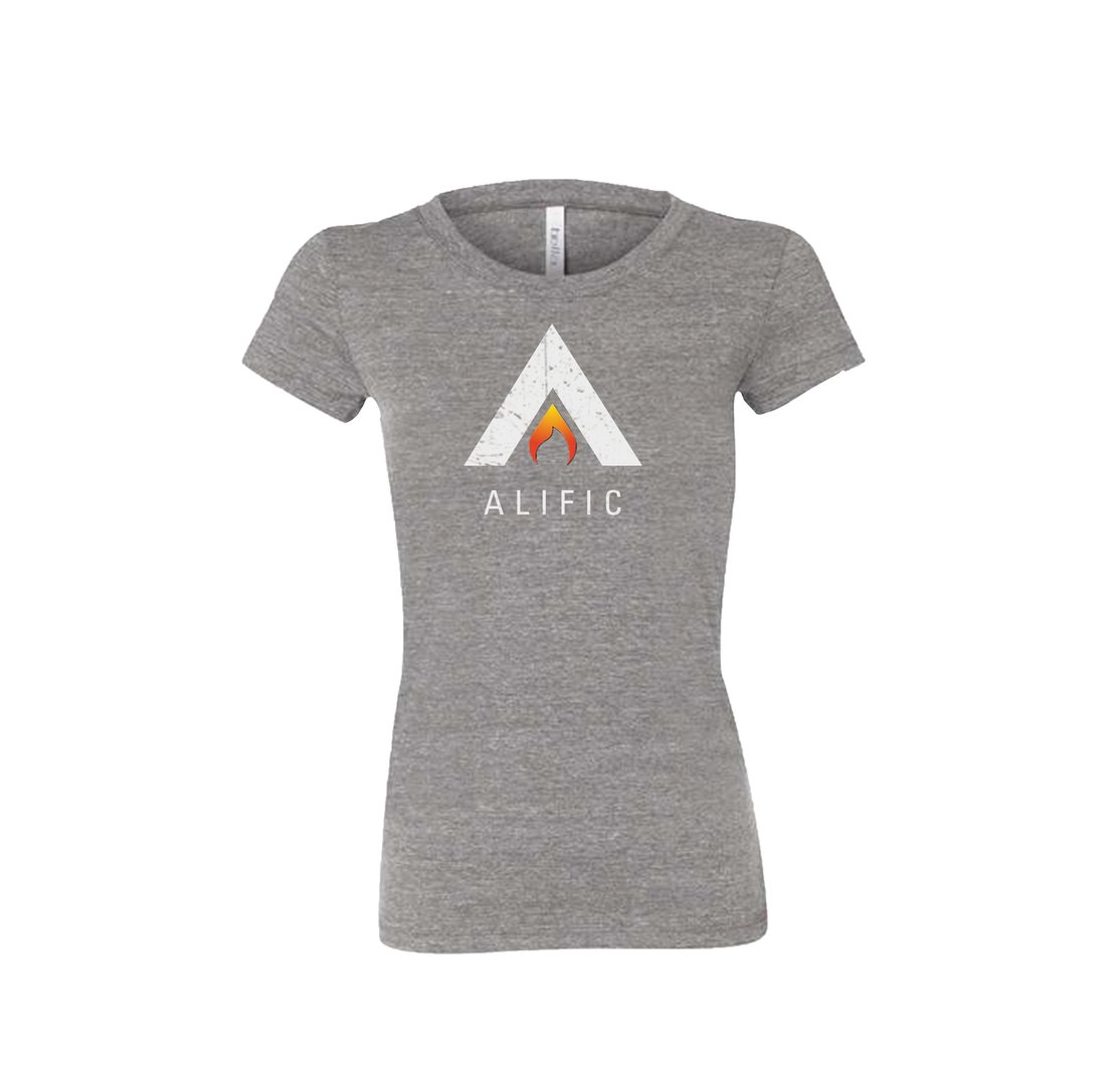 Alific Logo Tee — Grey Triblend, Womens